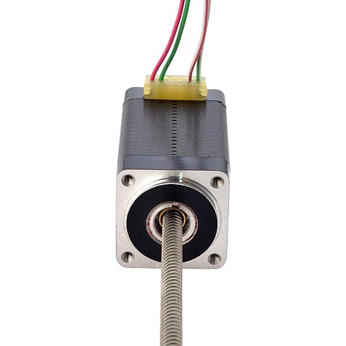 NEMA 8 비캡티브 Acme 선형 스테퍼 모터 0.5A 38.2mm 스택 나사 리드 4mm(0.1575) 리드 길이 150mm