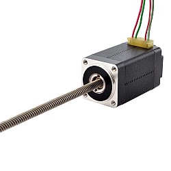 NEMA 8 Non-Captive Acme 선형 스테퍼 모터 0.5A 38.2mm 스택 나사 리드 4mm(0.1575") 리드 길이 150mm