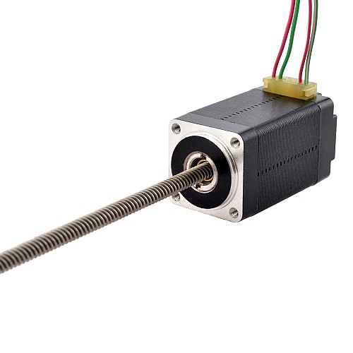 NEMA 8 비캡티브 Acme 선형 스테퍼 모터 0.5A 38.2mm 스택 나사 리드 4mm(0.1575) 리드 길이 150mm