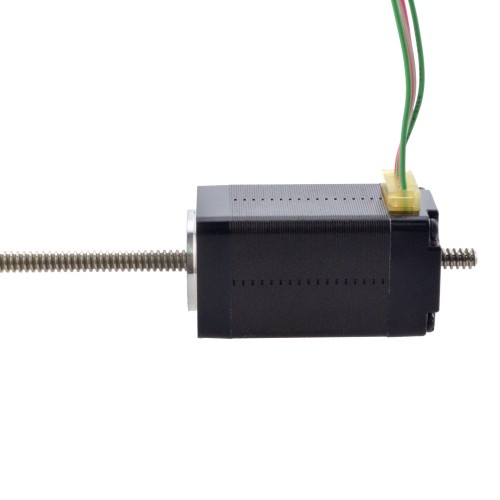 NEMA 8 비캡티브 Acme 선형 스테퍼 모터 0.5A 38.2mm 스택 나사 리드 1mm(0.03937) 리드 길이 150mm