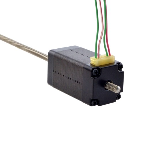NEMA 8 비캡티브 Acme 선형 스테퍼 모터 0.5A 38.2mm 스택 나사 리드 1mm(0.03937) 리드 길이 150mm