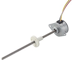 Φ25x15.7mm PM 외부 선형 스테퍼 모터 0.48A 리드 2.44mm/0.096" 길이 110mm