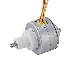 Φ25.2x15mm PM 캡티브 선형 스테퍼 모터 0.23A 리드 1mm/0.039" 이동 12mm