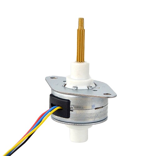 Φ25.2x15mm PM 포로 선형 스테퍼 모터 0.5A 리드 1.22mm/0.048 여행 13.5mm