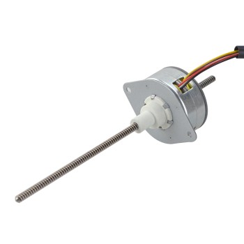 CN 세일중 - Φ35x17.5mm PM 비캡티브 선형 스테퍼 모터 0.46A 리드 1.22mm/0.047" 길이 139.7mm