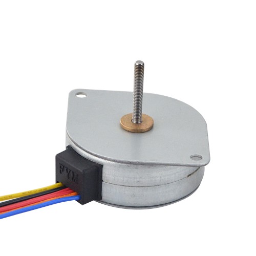 Φ42x16.5mm PM 외부 선형 스테퍼 모터 0.4A 리드 0.5mm/0.0197 길이 21mm