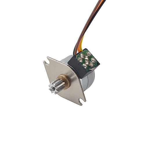 Φ15x12mm PM 스테퍼 모터 18deg 3.43mN.m(0.486oz.in) 0.4A 4 Wires
