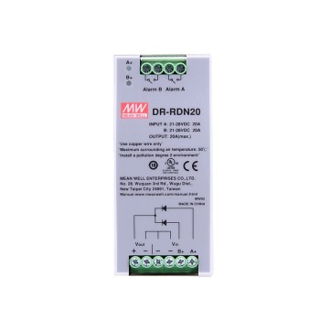 DR-RDN20 MEANWELL 24VDC 20A 중복 모듈 DIN 레일 전원 공급 장치
