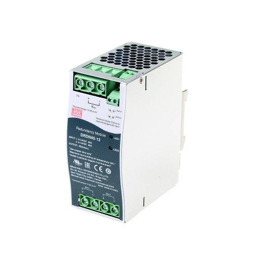 DRDN40-12 MEANWELL 12VDC 40A DIN 레일 유형 중복 모듈