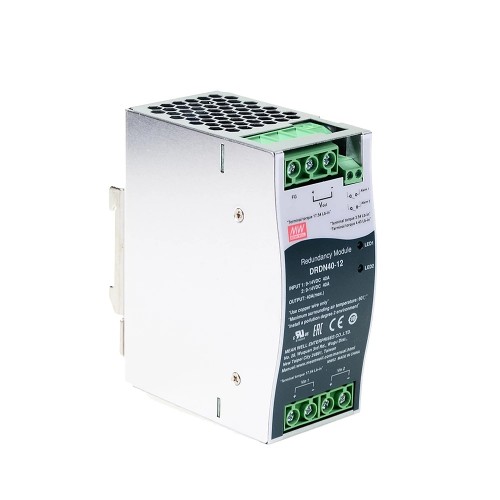 DRDN40-12 MEANWELL 12VDC 40A DIN 레일 유형 중복 모듈