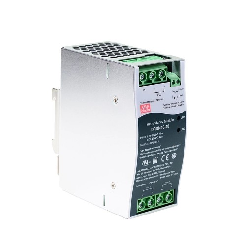DRDN40-48 MEANWELL 48VDC 40A DIN 레일 유형 이중화 모듈