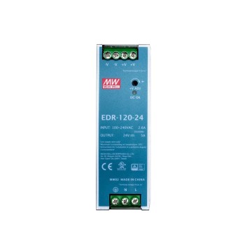 EDR-120-24 MEANWELL 120W 24VDC 5A 115/230VAC DIN 레일 전원 공급 장치 EDR-120-24 MEANWELL 120W 24VDC 5A 115/230VAC DIN 레일 전원 공급 장치