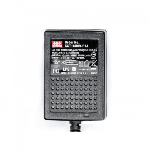GST18U09-P1J MEANWELL 18W 9VDC 2A 115/230VAC AC-DC 신뢰할 수 있는 친환경 산업용 어댑터