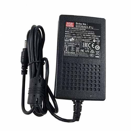 GST25A24-P1J MEANWELL 25W 24VDC 1.04A 115/230VAC AC-DC 신뢰할 수 있는 녹색 산업용 어댑터