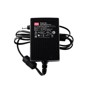 GST36U24-P1J MEANWELL 36W 24VDC 1.5A 115/230VAC AC-DC 신뢰할 수 있는 녹색 산업용 어댑터
