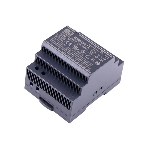 HDR-100-12 MEANWELL 85.2W 12VDC 7.1A 115/230VAC 울트라 슬림 스텝 모양 DIN 레일 전원 공급 장치