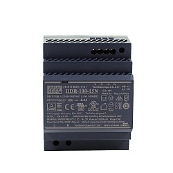 HDR-100-15N MEANWELL 97.5W 15VDC 6.5A 115/230VAC 울트라 슬림 스텝 모양 DIN 레일 전원 공급 장치