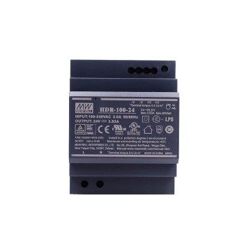 CN 세일중 - HDR-100-24 MEANWELL 92W 24VDC 3.83A 115/230VAC 울트라 슬림 스텝 모양 DIN 레일 전원 공급 장치