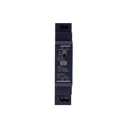 HDR-15-5 MEANWELL 15W 5VDC 2.4A 115/230VAC 울트라 슬림 단계 모양 DIN 레일 전원 공급 장치