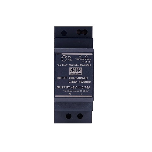 HDR-30-48 MEANWELL 36W 48VDC 0.75A 115/230VAC 울트라 슬림 스텝 모양 DIN 레일 전원 공급 장치 HDR-30-48 MEANWELL 36W 48VDC 0.75A 115/230VAC 울트라 슬림 스텝 모양 DIN 레일 전원 공급 장치