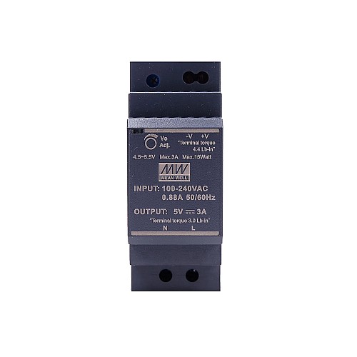 HDR-30-5 MEANWELL 15W 5VDC 3A 115/230VAC 울트라 슬림 단계 모양 DIN 레일 전원 공급 장치
