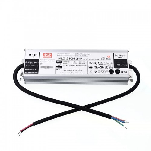 HLG-240H-24A MEANWELL 240W 10A 24V 정전압 + 정전류 LED 드라이버