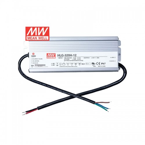 HLG-320H-12 MEANWELL 264W 22A 12V 정전압 + 정전류 LED 드라이버