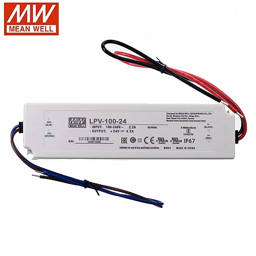 LPV-100-24 MEANWELL 24V 4.2A 100W 단일 출력 스위칭 전원 공급 장치