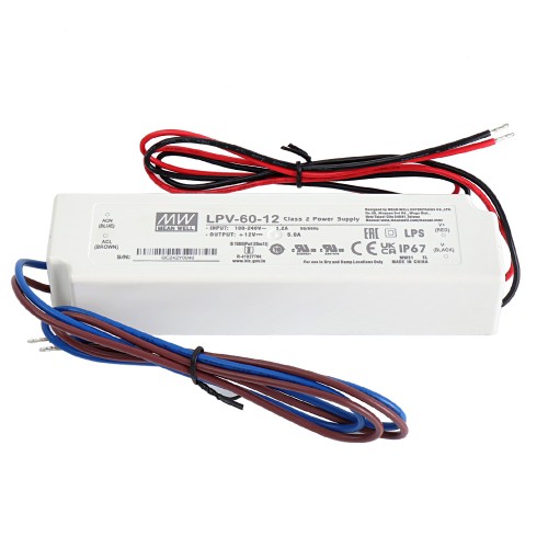 LPV-60-12 MEANWELL 60W 5A 12V 단일 출력 스위칭 전원 공급 장치