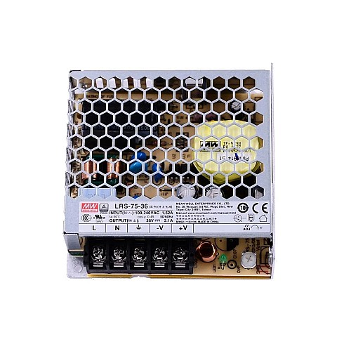 LRS-75-36 MEANWELL 75.6W 36VDC 2.1A 115/230VAC 밀폐형 스위칭 전원 공급 장치