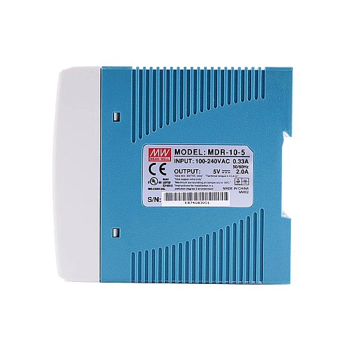 MDR-10-5 MEANWELL 10W 5VDC 2A 115/230VAC 단일 출력 산업용 DIN 레일 전원 공급 장치