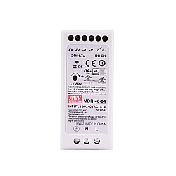 MDR-40-24 MEANWELL 40W 24VDC 1.7A 115/230VAC DIN 레일 전원 공급 장치