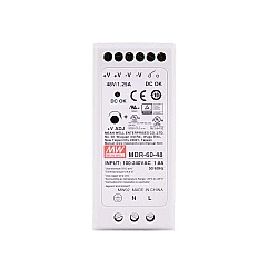 MDR-60-48 MEANWELL 60W 48VDC 1.25A 115/230VAC 단일 출력 산업용 DIN 레일 전원 공급 장치