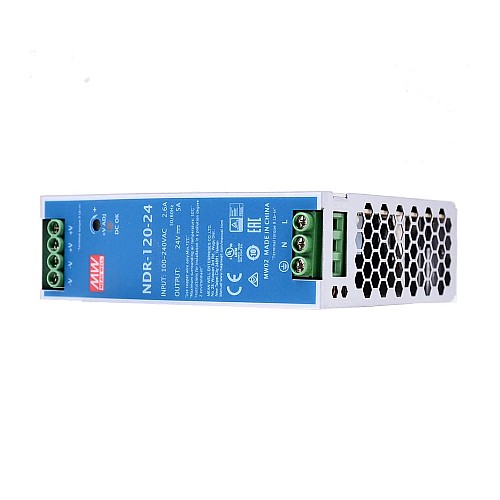 NDR-120-24 MEANWELL 120W 24VDC 5A 115/230VAC DIN 레일 전원 공급 장치 NDR-120-24 MEANWELL 120W 24VDC 5A 115/230VAC DIN 레일 전원 공급 장치