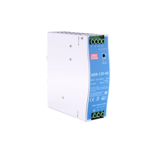 NDR-120-48 MEANWELL 120W 48VDC 2.5A 115/230VAC 단일 출력 산업용 DIN 레일 NDR-120-48 MEANWELL 120W 48VDC 2.5A 115/230VAC 단일 출력 산업용 DIN 레일