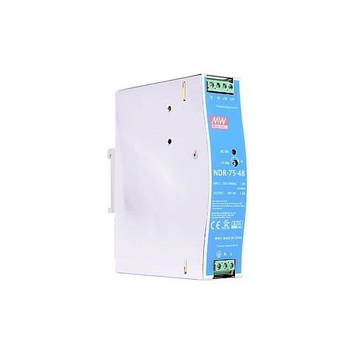 NDR-75-48 MEANWELL 76.8W 48VDC 1.6A 115/230VAC 단일 출력 산업용 DIN 레일