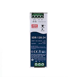 CN 세일중 - SDR-120-24 MEANWELL 120W 24VDC 5A 115/230VAC PFC 기능 DIN 레일 전원 공급 장치 포함