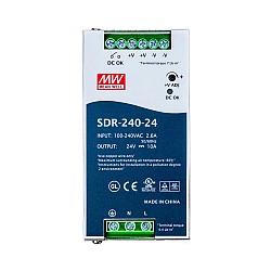 SDR-240-24 MEANWELL 240W 24VDC 10A 115/230VAC PFC 기능 DIN 레일 전원 공급 장치 포함