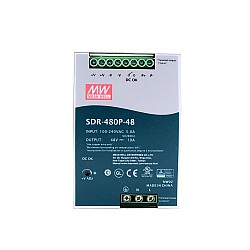 SDR-480P-48 MEANWELL 480W 48VDC 10A 115/230VAC PFC 및 병렬 기능이 있는 단일 출력 산업용 DIN 레일