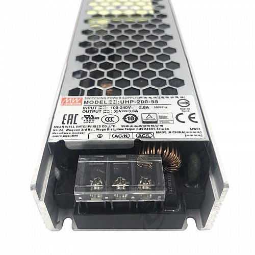 UHP-200-55 MEANWELL 201.6W 55VDC 3.6A 115/230VAC 슬림형 PFC 스위칭 전원 공급 장치 포함