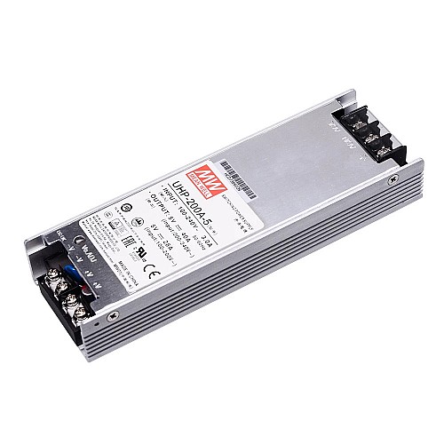 UHP-200A-5 MEANWELL 200W 5VDC 40A 115/230VAC 슬림형 PFC 스위칭 전원 공급 장치 포함