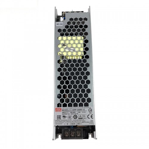 UHP-200R-12 MEANWELL 200.4W 12VDC 16.7A 115/230VAC 슬림형 PFC 스위칭 전원 공급 장치 포함