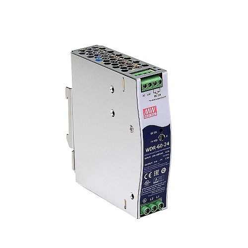 WDR-60-24 MEANWELL 60W 24VDC 2.5A 230/400VAC 울트라 와이드 입력 산업용 DIN 레일 전원 공급 장치