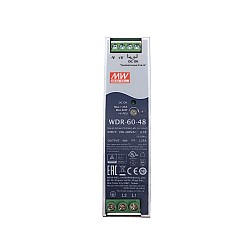 WDR-60-48 MEANWELL 60W 48VDC 1.25A 230/400VAC 울트라 와이드 입력 산업용 DIN 레일 전원 공급 장치