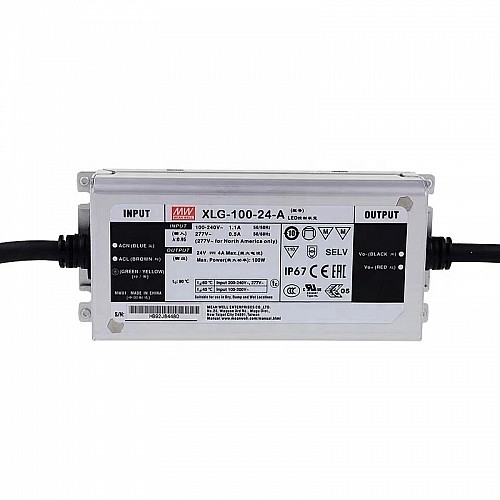 XLG-100-24-A MEANWELL 96W 24VDC 4A 115/230VAC 정전력 모드 LED 드라이버