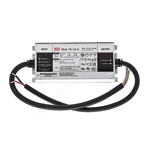XLG-75-12-A MEANWELL 60W 12VDC 5A 115/230VAC 정전력 모드 LED 드라이버