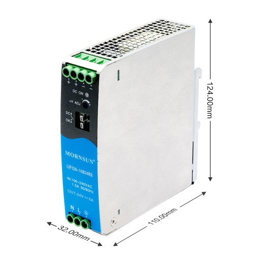 120W 55V 2.2A 85-264VAC/120-370VDC DIN 레일 PFC 기능을 갖춘 스위칭 전원 공급 장치