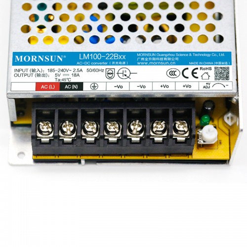 100W 24V 4.5A 165-264VAC/200-370VDC 스위칭 전원 공급 장치