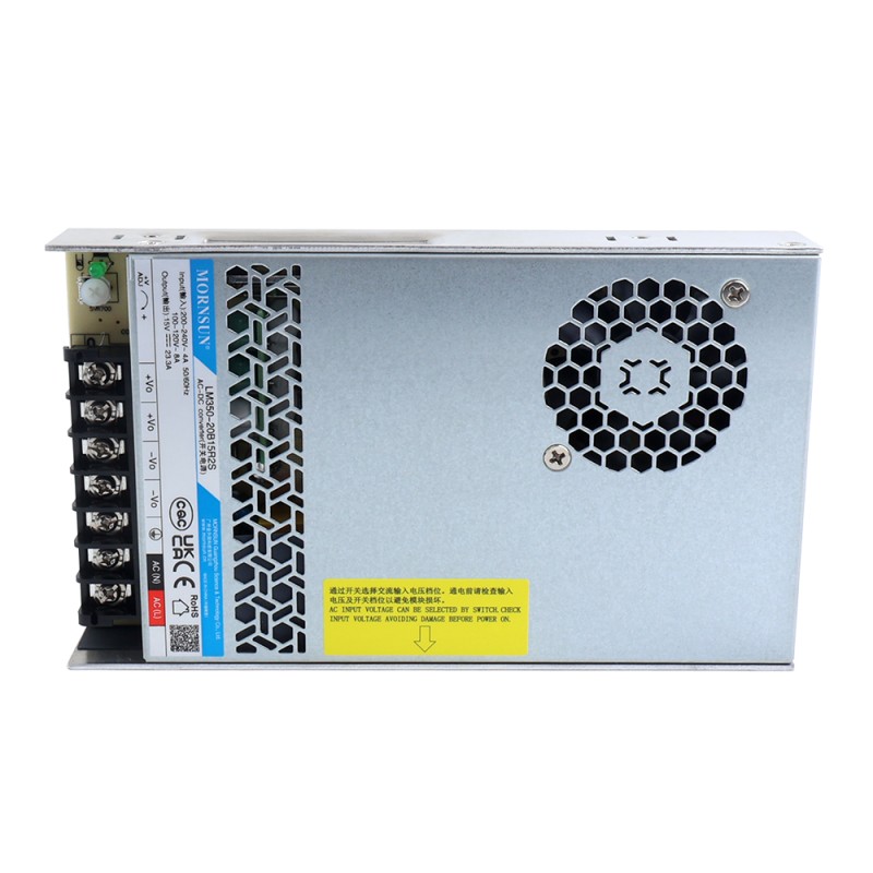 350W 15V 23.3A 90-132VAC/180-264VAC/240-370VDC 스위칭 전원 공급 장치 - LM350-20B15R2S | StepperOnline
