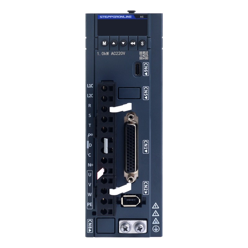 A6H 시리즈 850W RS485 AC 서보 모터 키트 1500rpm 5.39Nm 17비트 앱솔루트 엔코더 IP67 - A6H-RS850H2A1-M17 | StepperOnline